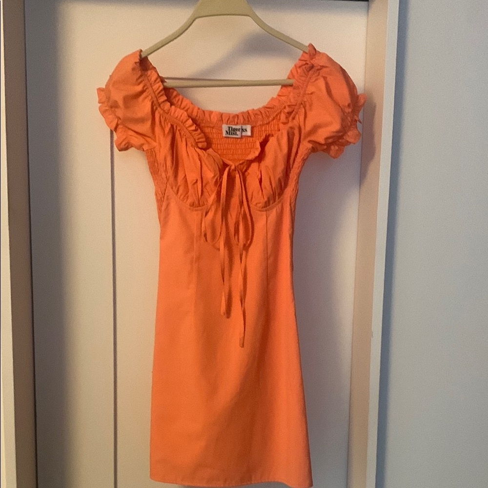 Tiger Mist Orange Mini Dress
